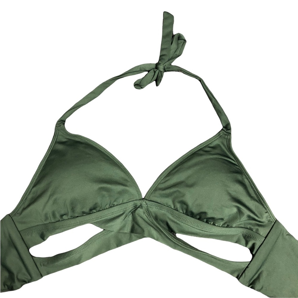 ☀️ Kona Sol Swimsuit Bikini Top Green Women's M